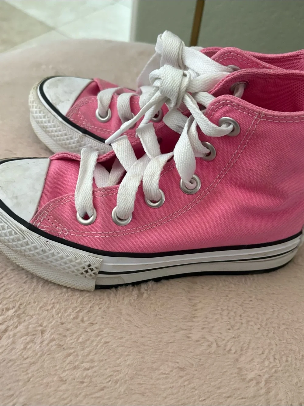 Converse Kids Pink High-Top Canvas Sneakers